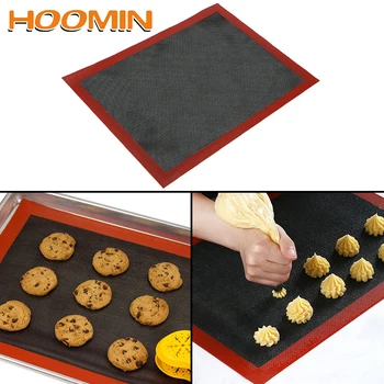 

HOOMIN For Macaron Cookie Bread Puff Perforated Pad Bakeware Silicone Mat Non Stick Baking Mat Oven Sheet Liner 40*30cm
