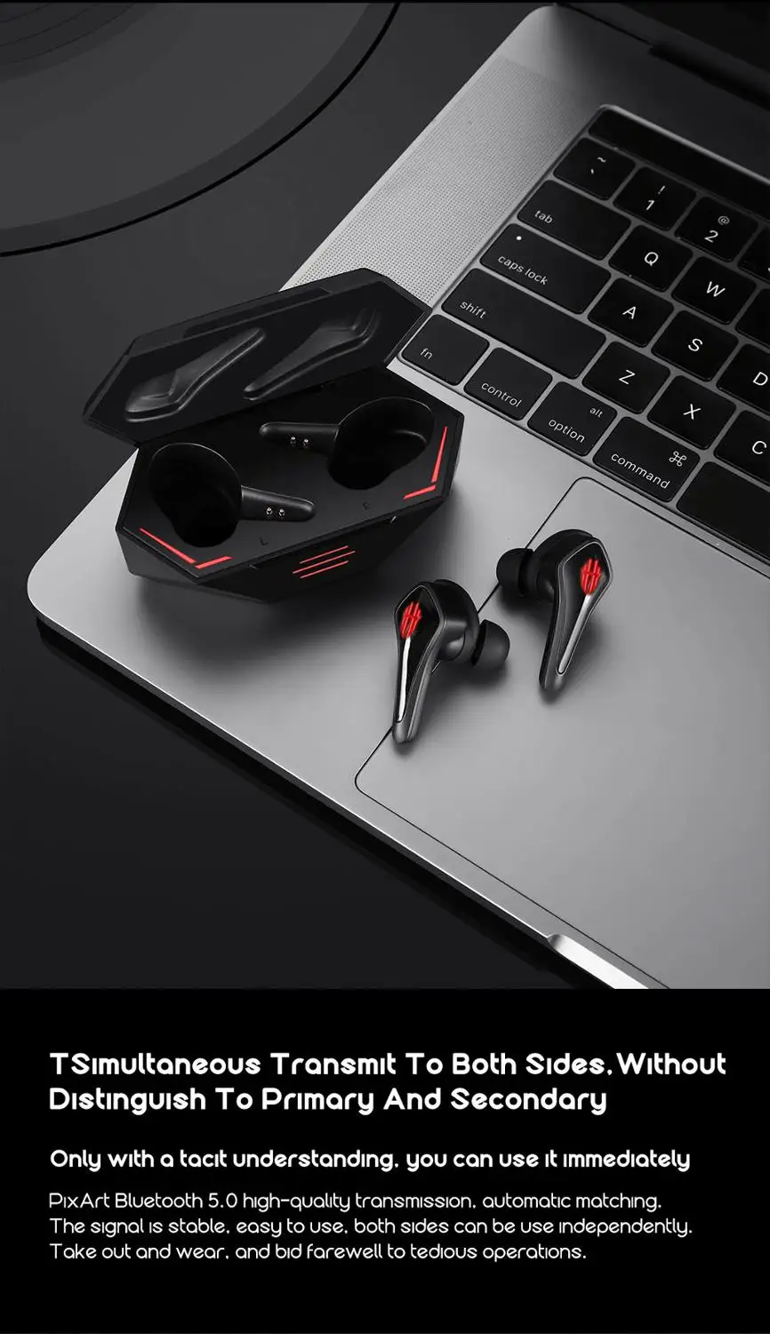 Wireless Earbuds Nubia RedMagic TWS Gaming Earphones For Nubia RedMagic 5S 5G Bluetooth