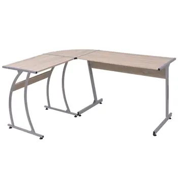 

vidaXL Corner Desk L-Shaped Oak