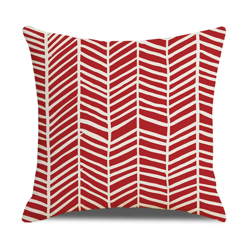 outdoor seat cushions Pillow Red Geometric Cushion Polyester Decorative Throw Pillow Fashion Plaid Striped Sofa Pillow Home Decor personalised cushions