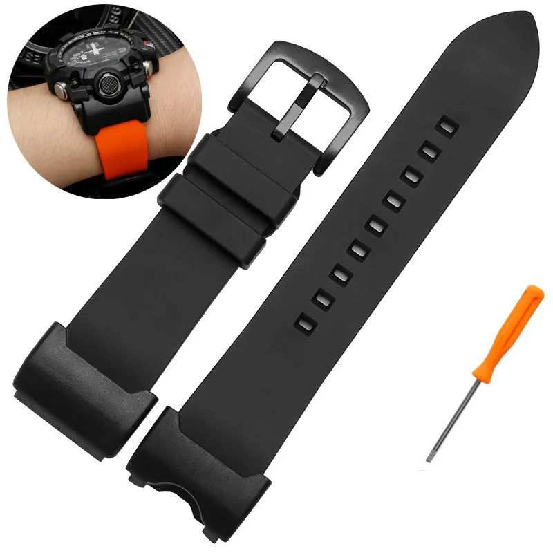 Per G-Shock Casio Big Clay King Gwg-1000/Gb Modificato Cinturino Cinturino Cinturino In Gomma Siliconica Impermeabile Nero Verde Blu