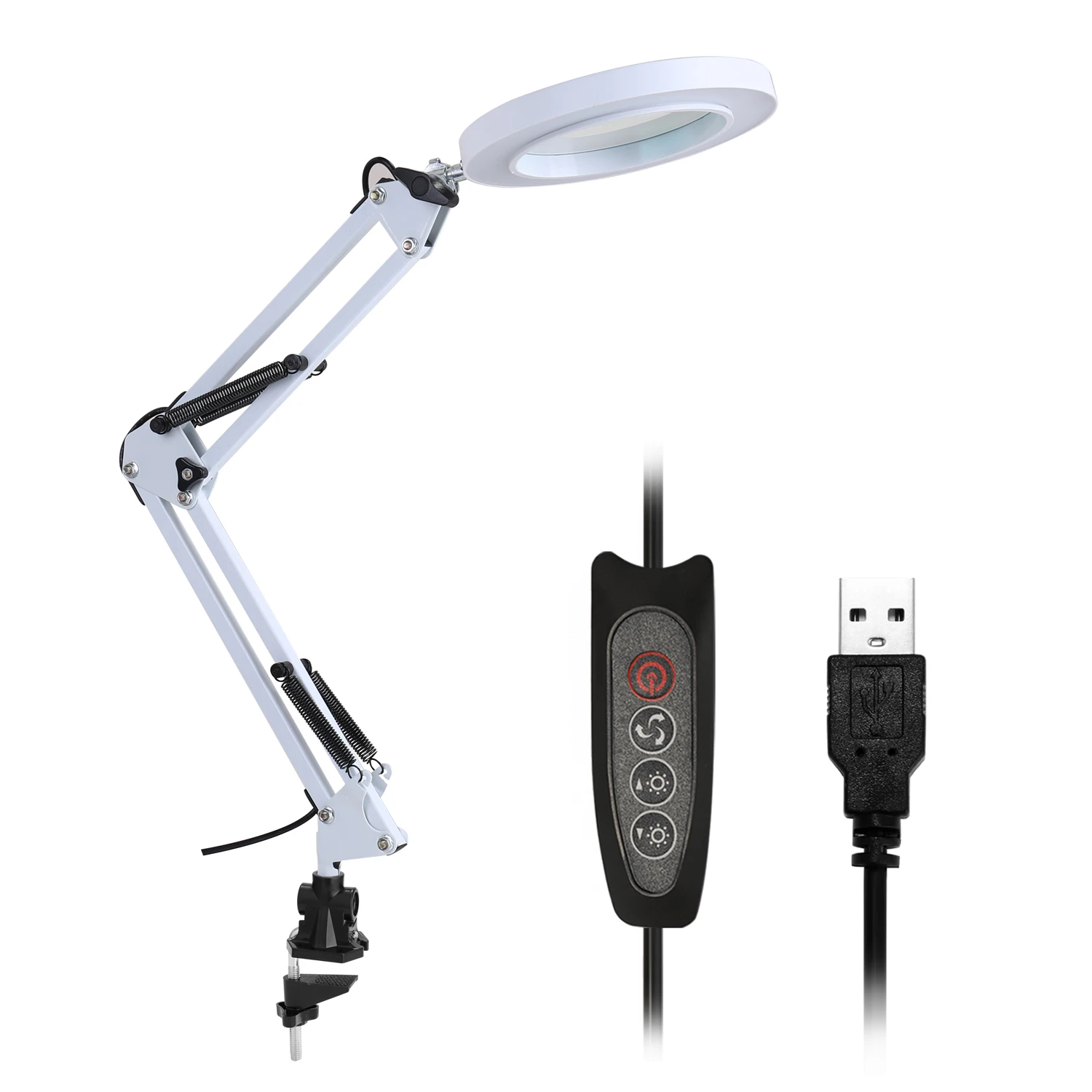 Led Magnifying Table Lamp 5x/8x Magnification Adjustable - Temu