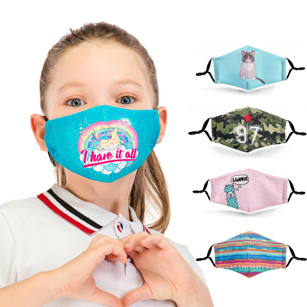 Многоразовая детская маска защитная маска для рта PM2.5 Пылезащитная маска для лица Антибактериальная маска для гриппа Быстрая доставка детская маска - AliExpress