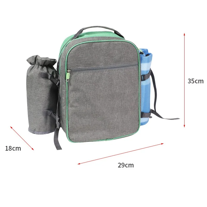 4 Persons Outdoor Travel Picnic Backpack with Tableware Multi-function Camping Portable Shoulder Ba