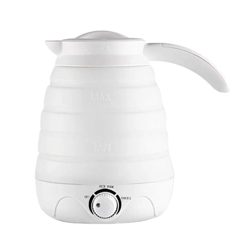 

Travel Electric Foldable Kettle, 600Ml Food Grade Silicone Folding Kettle for Home Outdoor Camping Hiking Eu Plug
