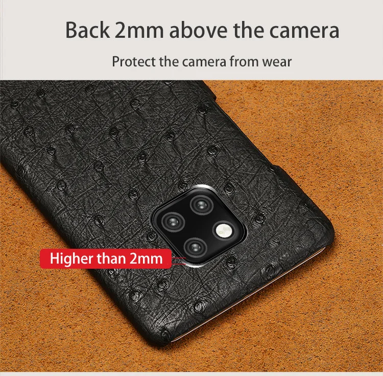Чехлы для телефонов huawei P10 P20 P30 Lite mate 9 10 20 lite Pro, натуральный страусовый чехол для Honor 8X9 10 V20 P Smart Case