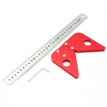 

Woodworking Center Scribe 45 Degree Angle Line Wood-ruled Carpenter Round Heart Center Line Layout Ruler Gauge