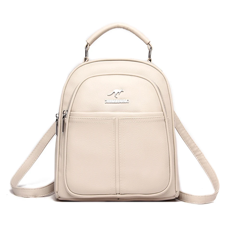 Brand Luxury Backpack Soft Leather Sty Preppy Bagpack Ranking TOP13 NEW before selling ☆ Waterproof