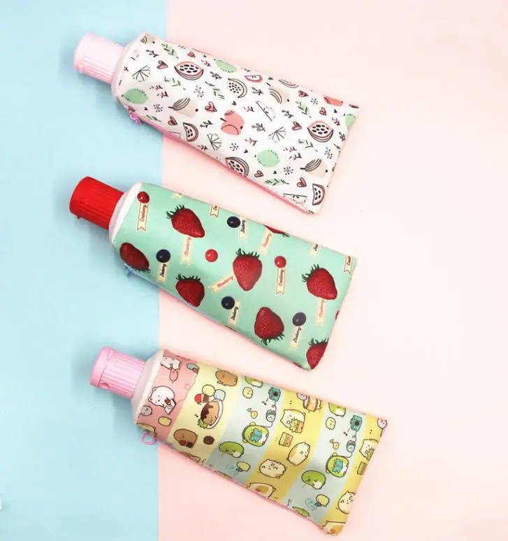 Милый пенал в форме зубной пасты чехол для карандаша Sumikko Gurashi лимонный на молнии