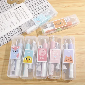 

Cartoon Cute Electric Hair Straightener Iron Ceramic Mini Hair Curler Styling Tool With Hair Curler Student Hairdressing US Plug