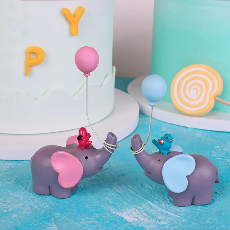 Birthday Party Lovely Gifts Blue Pink Elephant Balloon Lollipop 