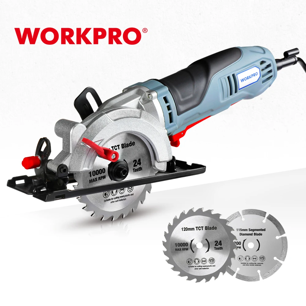 WORKPRO Electric Mini Circular Saw Power Tools 750W Multifunctional Electric Saw With TCT Blade and Diamond Blade Sawing Machine