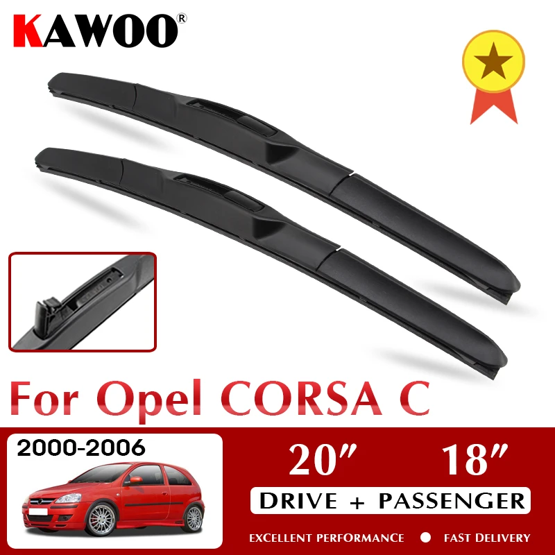 Limpiaparabrisas delantero de escobillas limpiaparabrisas para Opel CORSA C 2000 2006, parabrisas, ventana 20 "+ 18" LHD RHD| Limpiaparabrisas| AliExpress