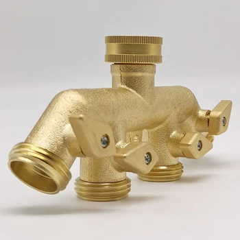 

Heavy Duty Hose Connector Brass Garden 4 Way Tap Pipe Connector Water Hose