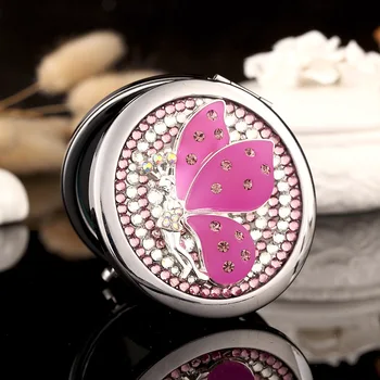 

Free Customized Engraving,Mini Pocket Beauty Cosmetic makeup mirror,Magnify mirror makeup,Butterfly Angel,Elegant Wedding Gifts