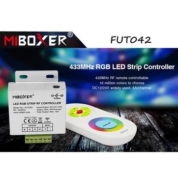 

Miboxer FUT042 433MHz RGB LED Strip Controller DC12V-24V Wireless with RF Remote Controller for LED Strip Max10A