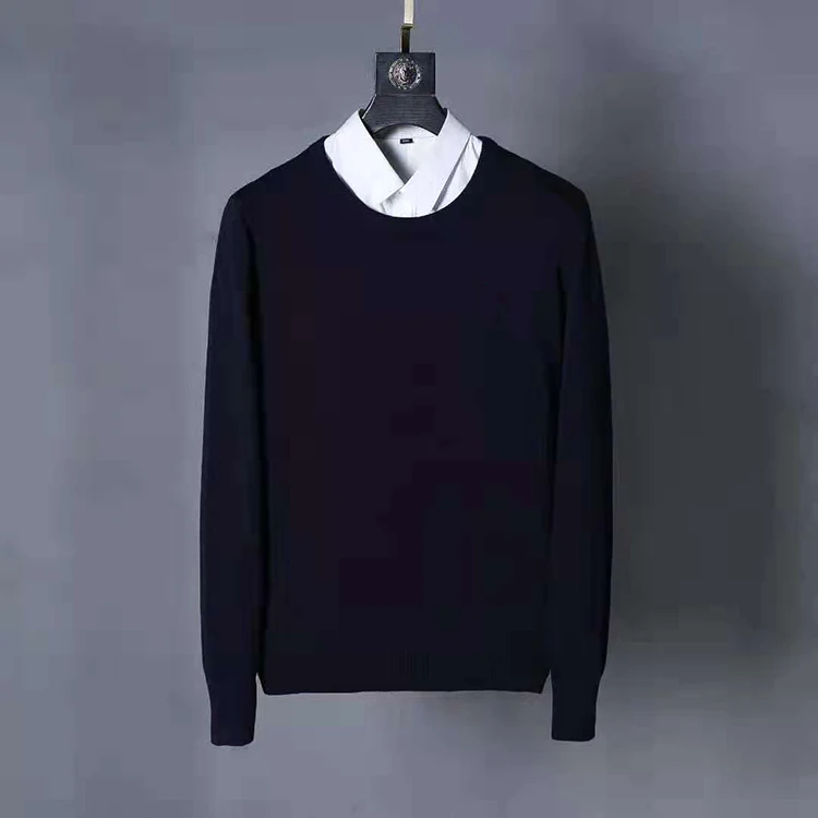 

men small pony O-neck cotton sweater autumn winter jersey Jumper hombre pull homme hiver pullover men Knitted sweaters