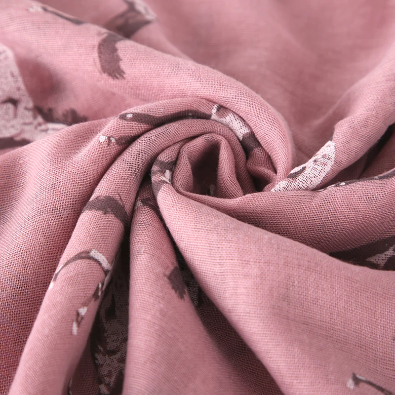 FOXMOTHER Новая мода легкий розовый серый цвет бег шарф с рисунком лошади шарф с принтом животных женский платок Femme