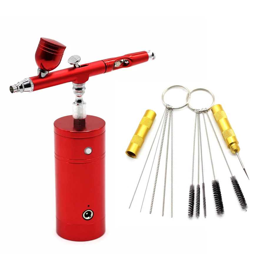 

Airbrush Spray Gun Pump Pen Compressor Dual Action Portable Air Brush USB Charging Paint Spray Gun For Nail Tattoo Cake Painting
