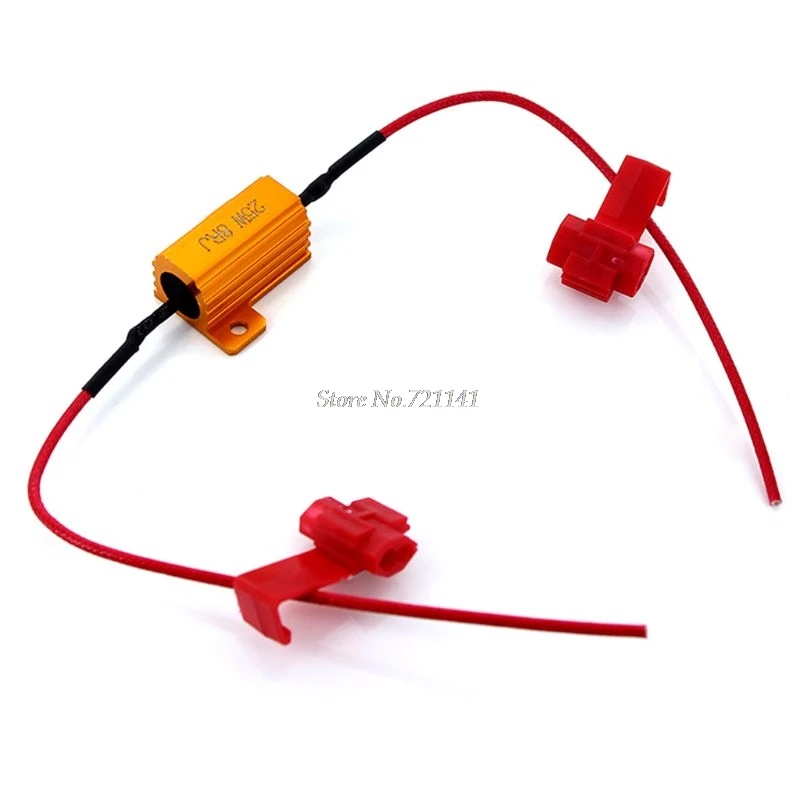 4X 25W LED Reverse Brake Turn Signal Light Load Resistor Car Light Resistance 6/8/10/25R Load Resistors & metal film resistor metal film resistors
