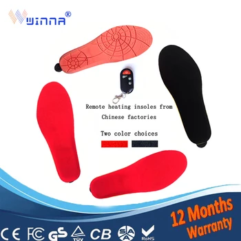 

NEW Wireless heated insoels With remote control for shoes women men Winter Inserts usb Charged EUR Size 41-46# 1800mAh