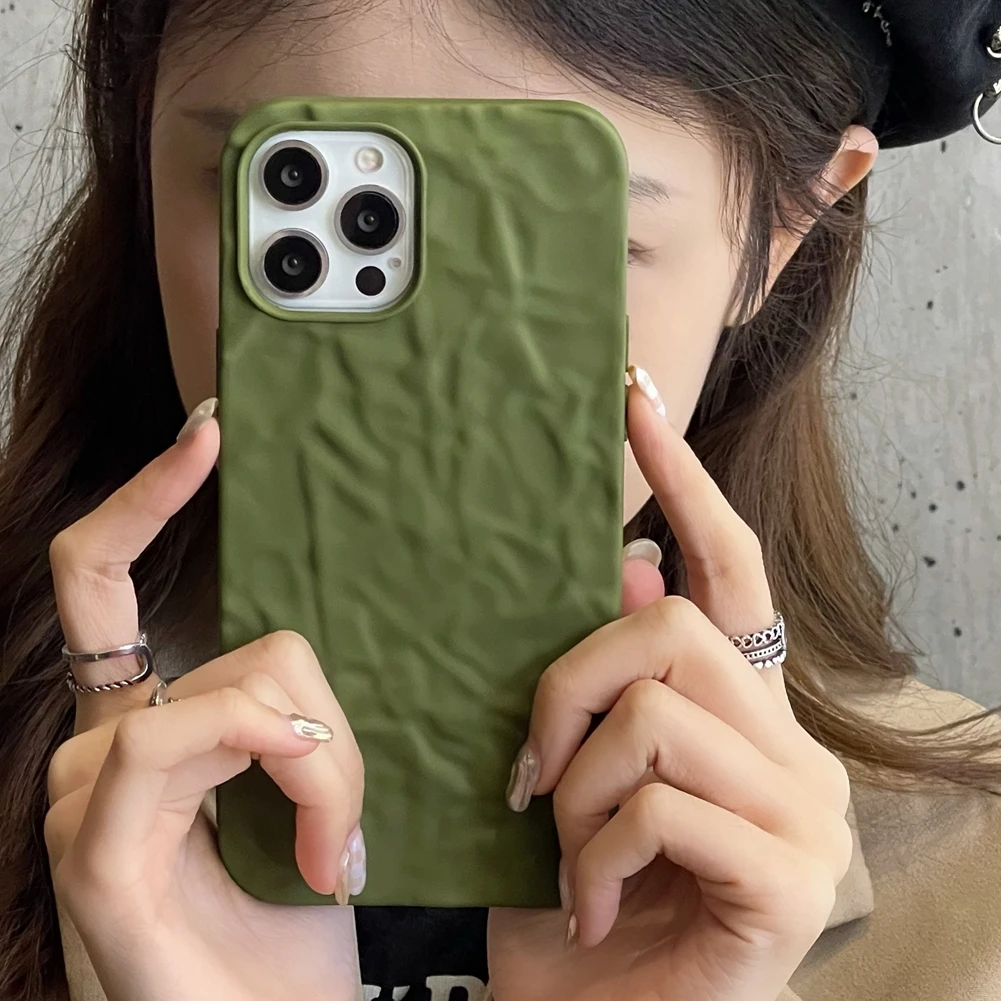 Роскошный 3D чехол для iPhone 13 12 11 Pro Max Mini Xs X Xr 8 7 Plus тонкий матовый силиконовый с