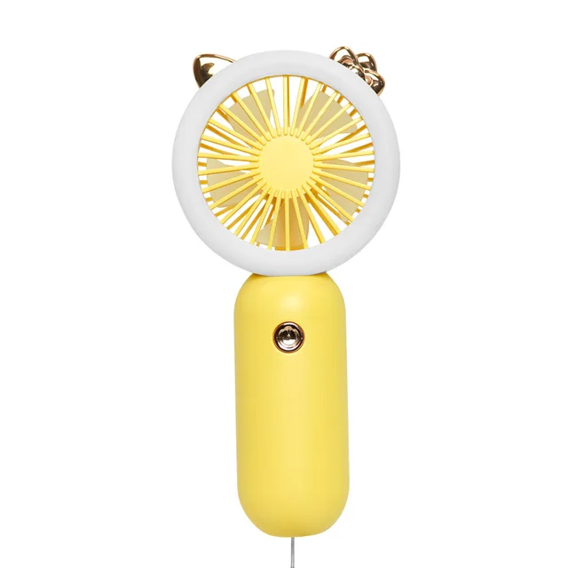 Handheld Pocket Fans USB Charging Lazy Fan Desktop Mini Fan Portable Dormitory Home Gift Student Outdoor Travel Mini Fan Xiaomi yellow
