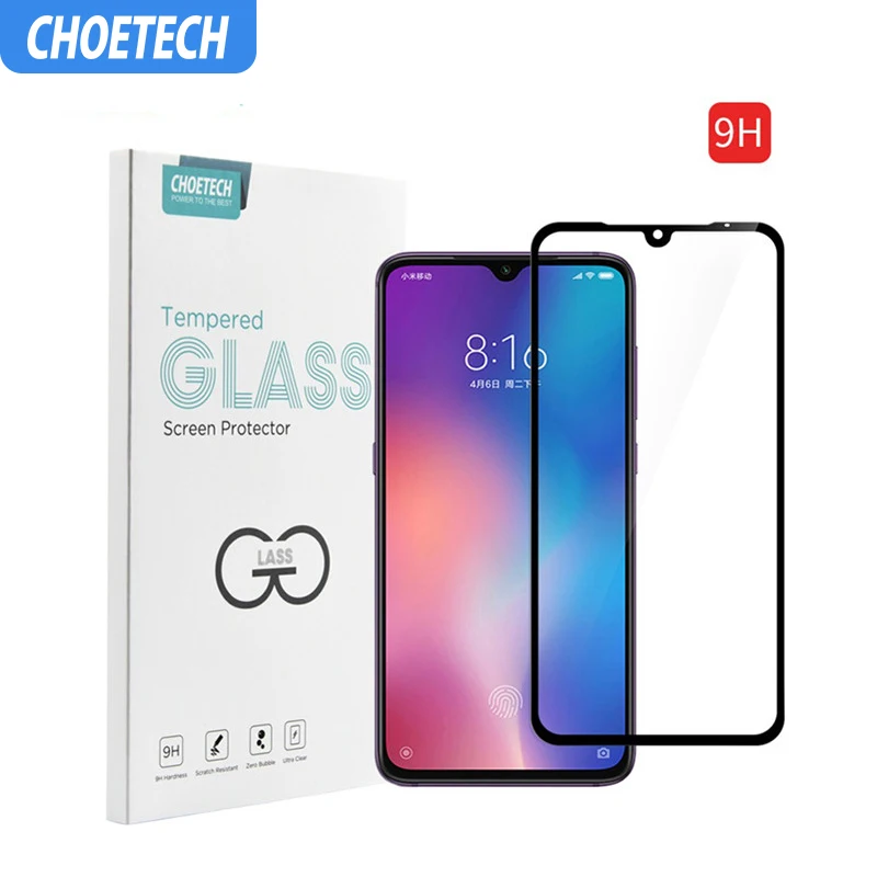 CHOETECH для Xiaomi mi 9 защита стекла Choetech 9H Полный Клей закаленное стекло пленка