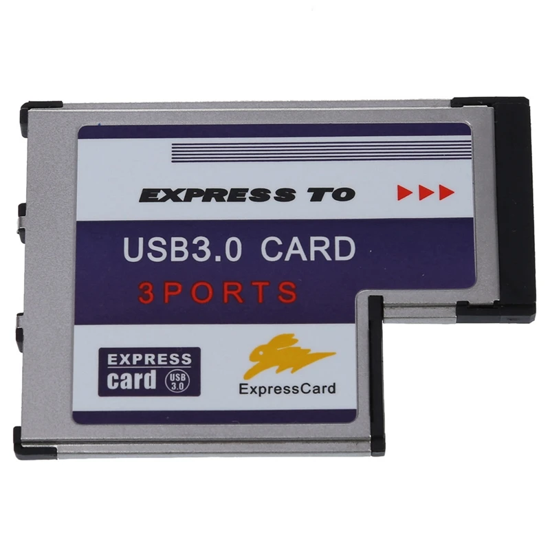 

3 Port USB 3.0 Express Card 54mm PCMCIA Express Card for Laptop NEW