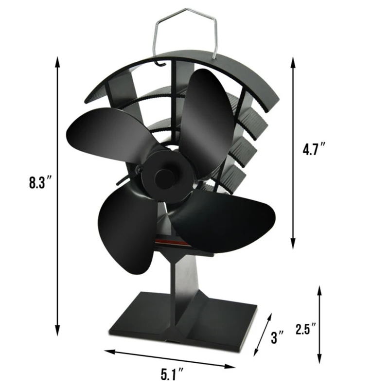 

Heat Powered Wood Stove Fan Fireplace Log Burner Eco Household Accessory Stove Fan Tool Home Supplies