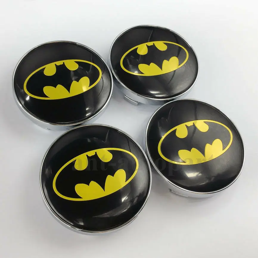 

4pcs 60mm Batman Logo Mask Car Wheel Center Hub Cap Badge Emblem Decal Sticker
