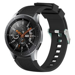 Silicone Strap - Soft & Comfortable 22mm Wristband for Galaxy watch 46mm (Black A)