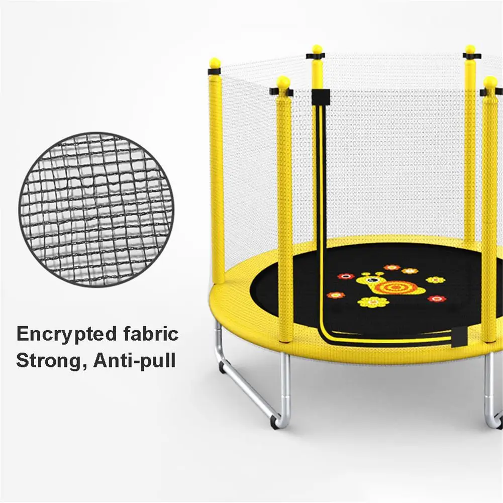 Children Trampoline Trampoline Protective Cover Trampoline Replacement Net Round Kids Mini Trampoline Enclosure Net Pad Rebounder Outdoor Exercise Home Toys Jumping Bed Safety Net Protection Guard