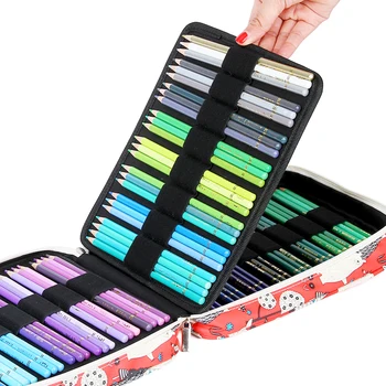 

Creative 150 Slot Large Capacity Cute Cartoon Floral Print Multifunctional Pencil Bag Pen Box Pencil Case Art Supplies