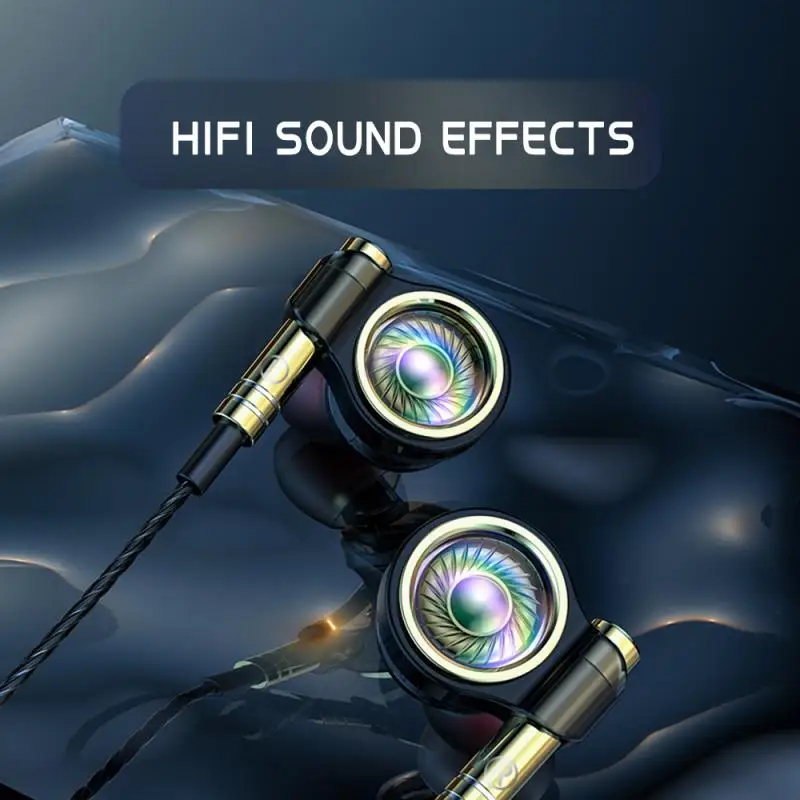 A1 металл движение тяжелый бас HIFi телефон наушники в ухо наушник проводной с