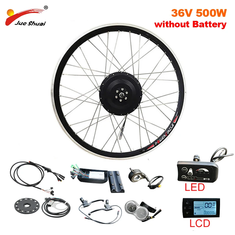 26&quot 36V 500W eBike Kit ebike Electric Bike Conversion without Battery Front Rear Hub Motor Wheel for MTB Bicycle | Спорт и
