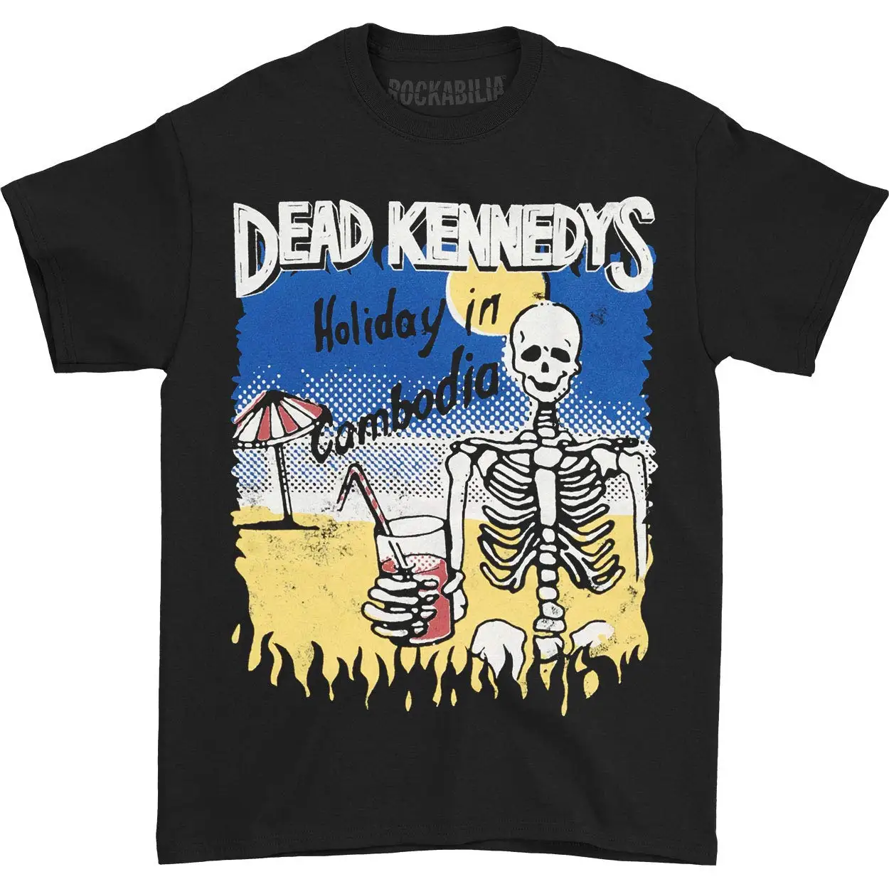 Dead Kennedys Men's Cambodian Skeleton TFGHFG shirt Black |