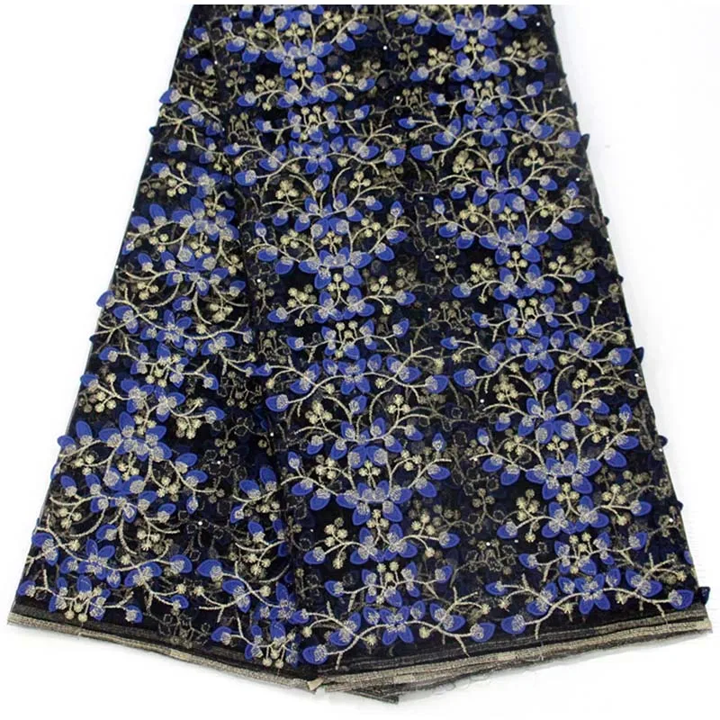 Африканские французские бисерные кружева высокого качества Кружева Красная кружевная ткань в нигерийском стиле 5 ярдов/партия кружева ткани для свадьбы LA1174