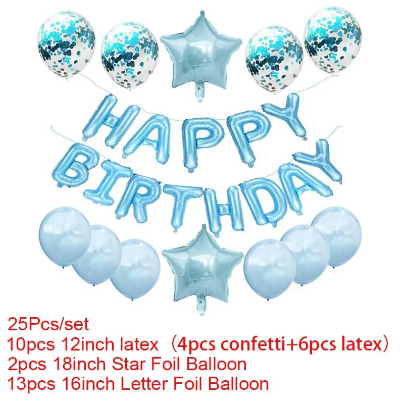 Мульти воздушный шар "Конфетти" с днем рождения воздушные шары голубой розовый гелиевый металлический шар для мальчиков и девочек вечерние воздушные шары - Цвет: Цвет: желтый