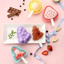 

Home Summer Homemade DIY Ice Cream Mold Soft Bottom Silicone Ice Cream Model Ice Box Fruit Popsicle Mold
