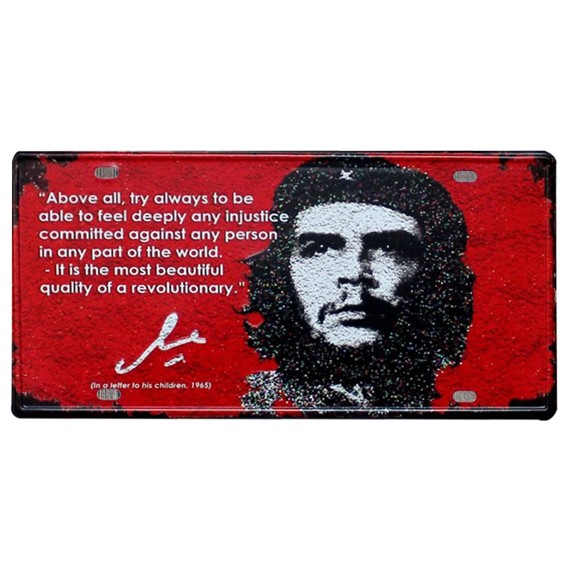 Che Guevara знак винтажный автомобильный номерной домашний декор оловянный бар