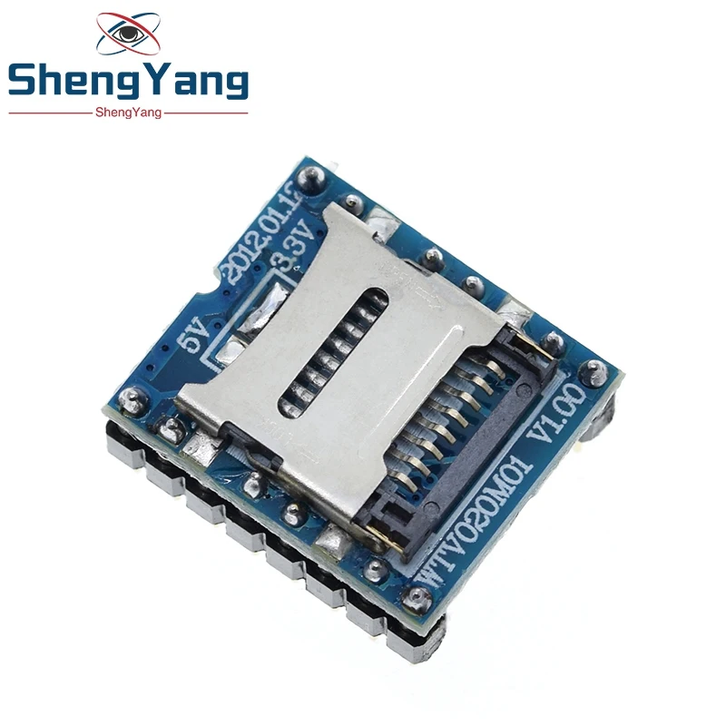 1 шт./лот ShengYang WTV020 SD WTV020SD 20SS мини карта MP3 звуковой модуль для PIC 16P|sound module|sd card modulemp3