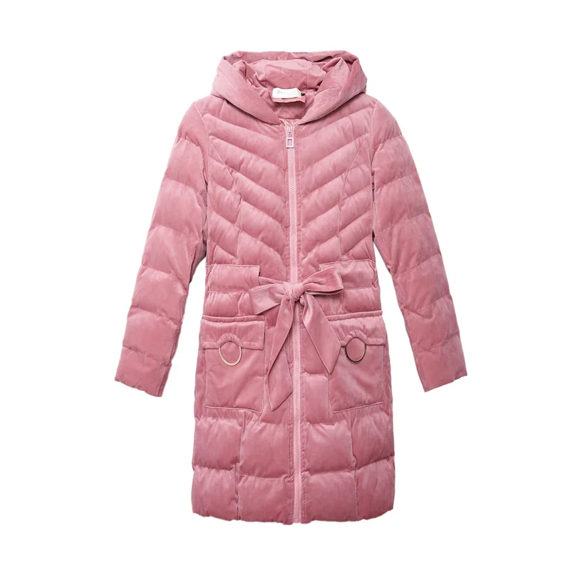 

Пальто женское вельветовое с капюшоном, на осень/зиму