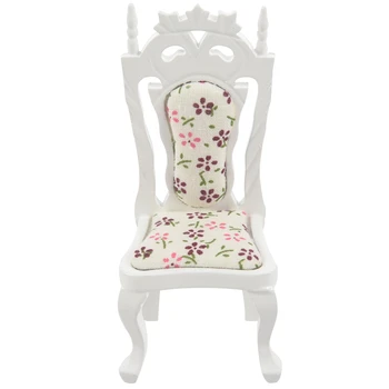 

1/12 Dollhouse Miniature Vintage Furniture Living Room Chair White