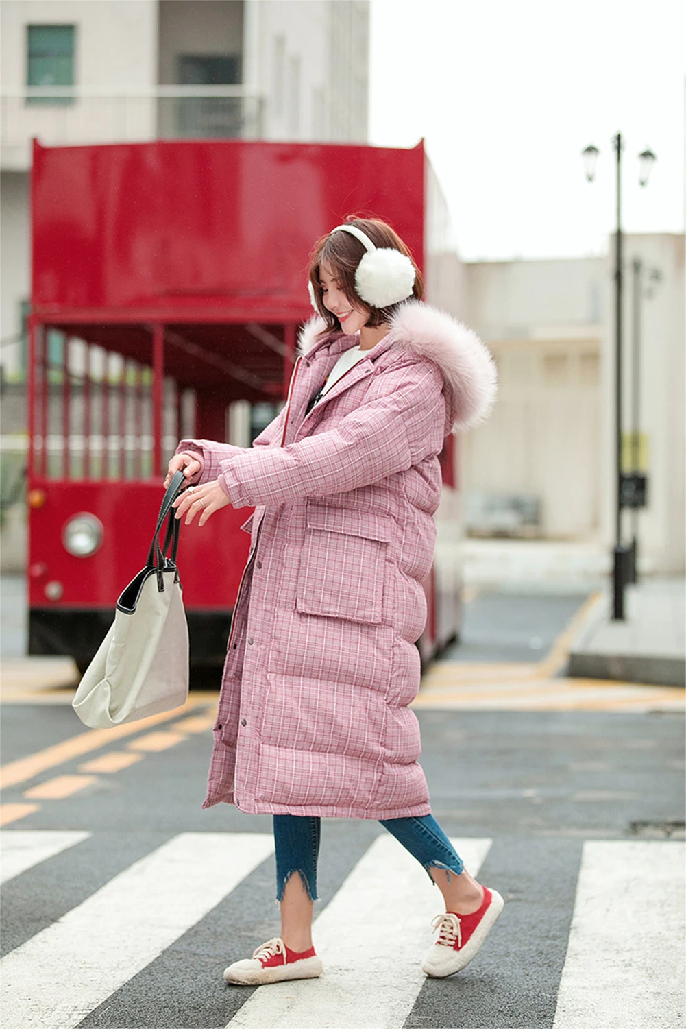 ZA Women's Cotton Clothing Fashion New Autumn and Winter Loose Cotton Clothes Coat Bohemian Thick Long Cotton Clothes Gift