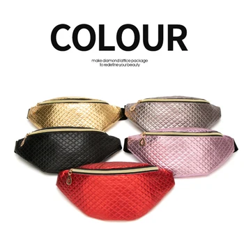 

Funny Women PU Leather Laser Waist Pouch Waterproof Sports Running Belt Bag Bum Pack 2020