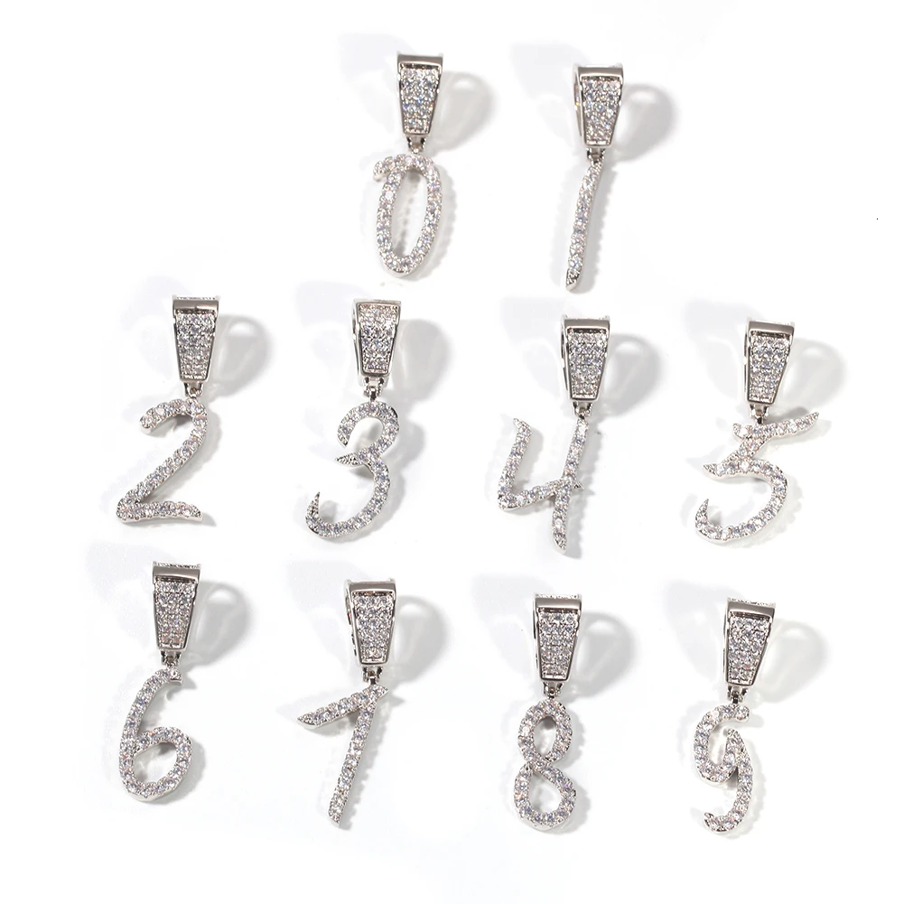 UWIN пользовательские скручивающие письма начальные цифры цепи ожерелья и кулон для мужчин женщин полный Iced Out кубический циркон ювелирные изделия Хип-хоп