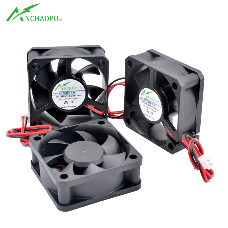 ACP5020 5cm 50mm fan 50x50x20mm DC5V 12V 24V 2pin Cooling fan suitable ...