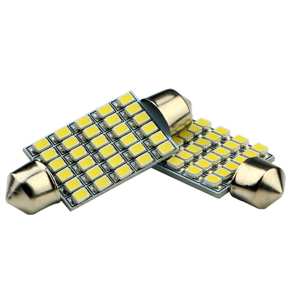 YM E-Bright 100 шт C5W Автомобильный светодиодный 42 мм 3020 30 SMD 30 светодиодный 6000K лампы для дверных огней, гирлянда, купольный светильник, внутреннее освещение