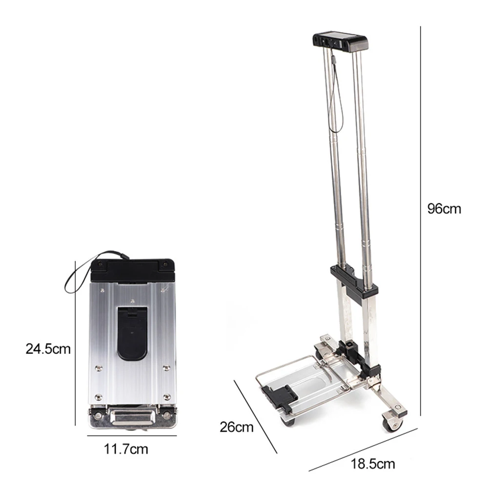 Best Portable Travel Trailer Aluminum Alloy Car Folding Luggage Cart Household And Car Luggage Cart Shopping Trolley Trunk Trailer